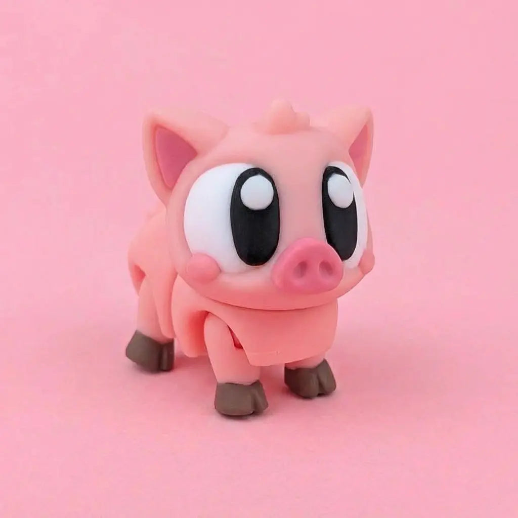 Pipo el Cerdito Feliz figura articulada sostenible | Wompy Pals