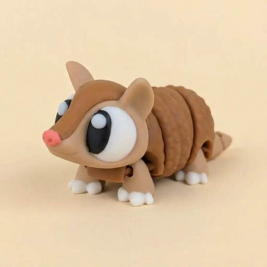 Rulo el Armadillo Enrollón figura articulada sostenible | Wompy Pals