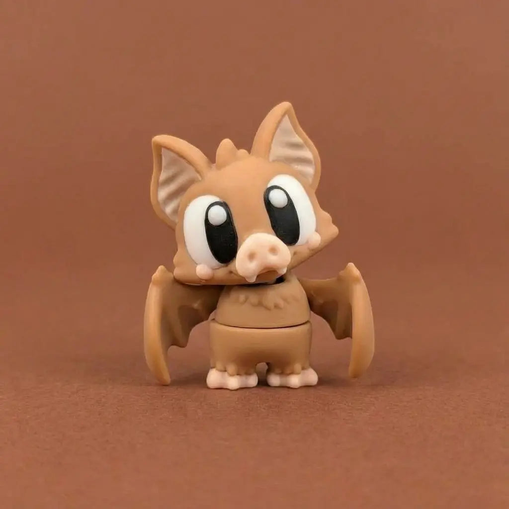 Sombra el Murciélago Curioso figura articulada sostenible | Wompy Pals