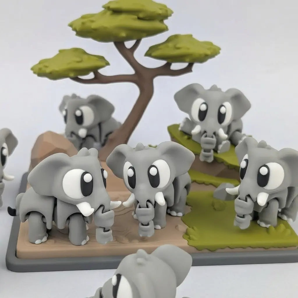 La Sabana de los Elefantes playset juego simbólico | Wompy Pals