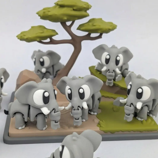 La Sabana de los Elefantes playset juego simbólico | Wompy Pals