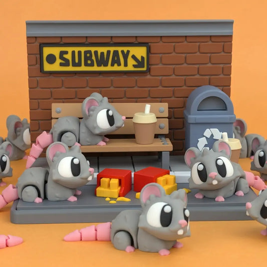 El Rincón Urbano de las Ratitas playset juego simbólico | Wompy Pals