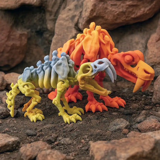 Dientes de Sable articulado 3D