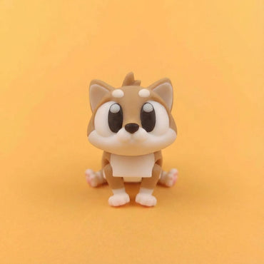 Hachi el Shiba Sonriente figura articulada sostenible | Wompy Pals