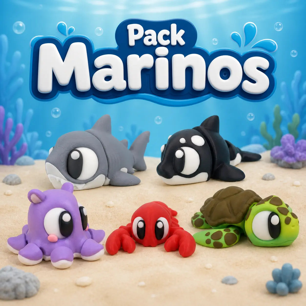 Guardianes del Océano pack figuras articuladas | Wompy Pals