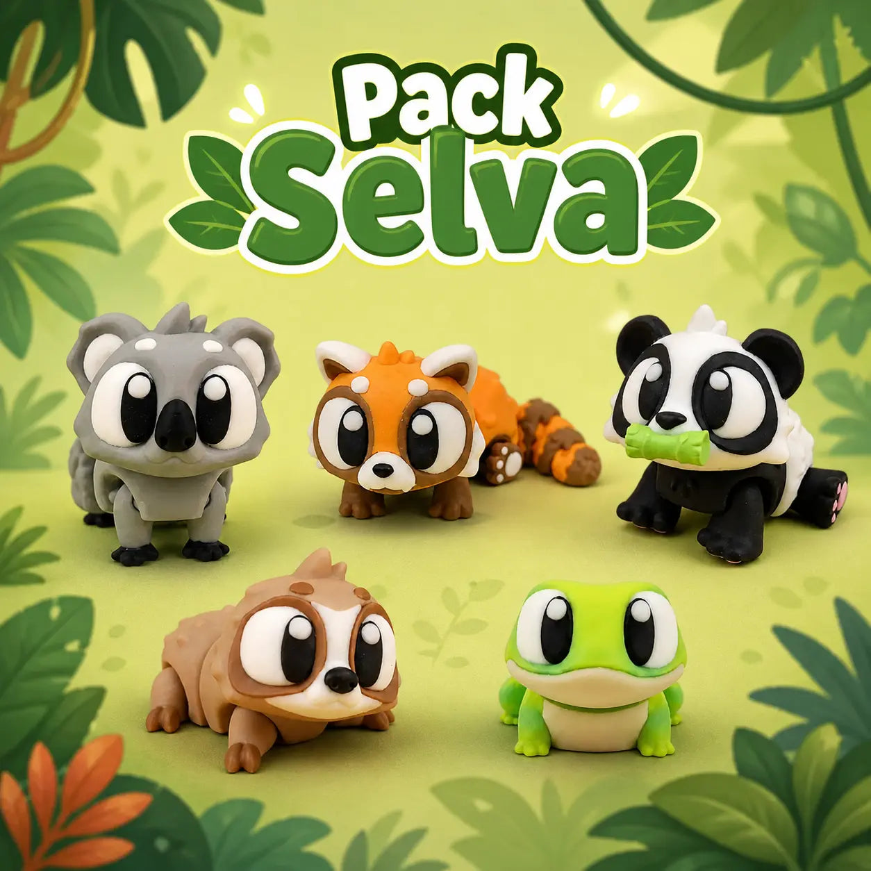 El Corazón de la Selva pack figuras articuladas | Wompy Pals