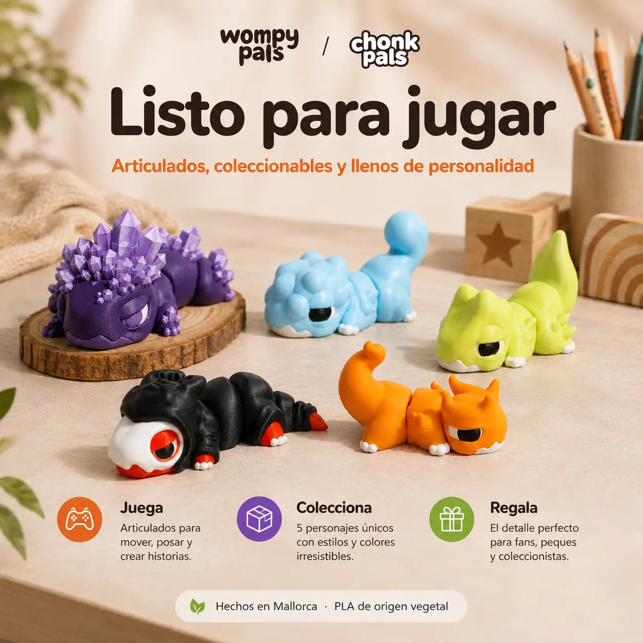Pack Starter Chonk Pals colección figuras | Wompy Pals