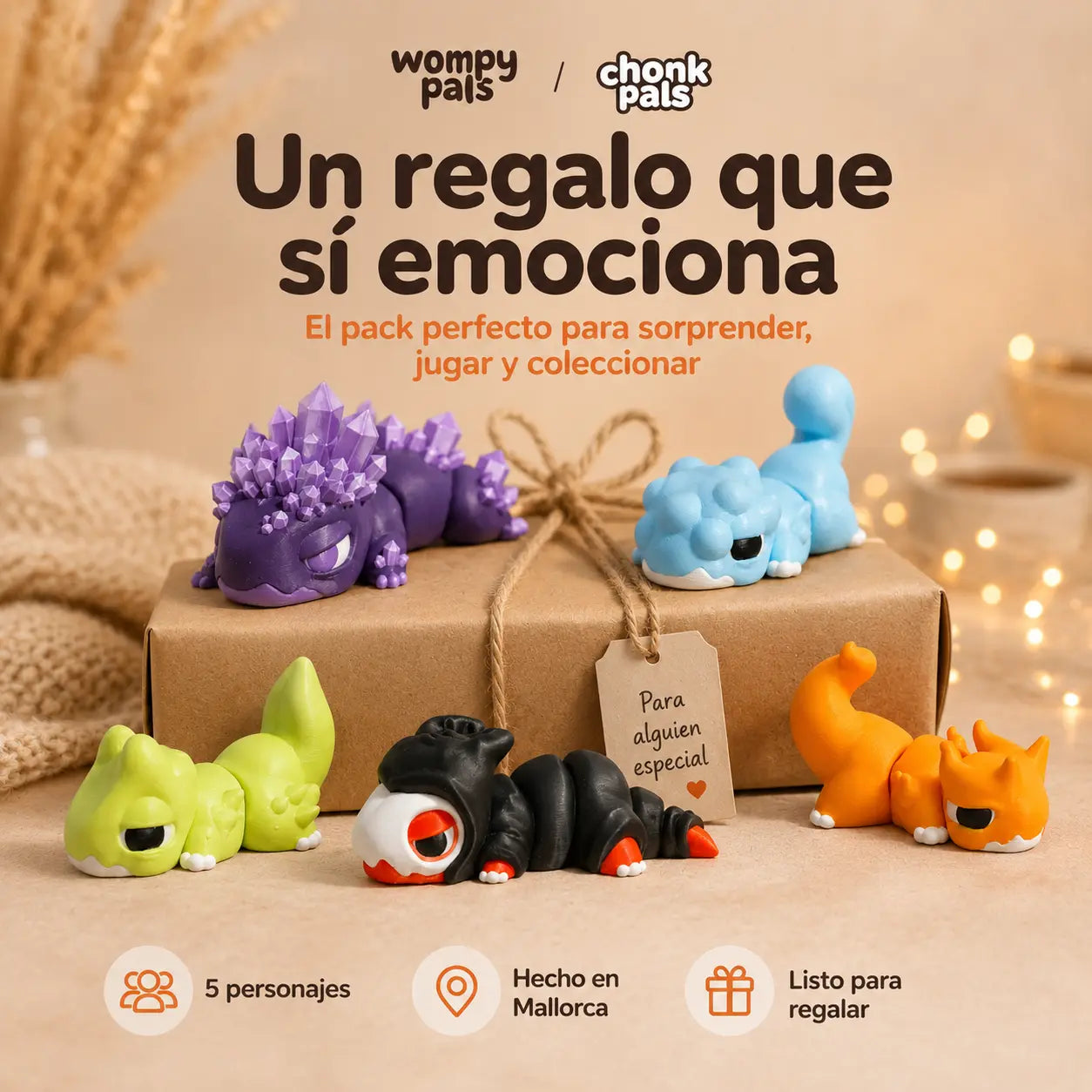 Pack Starter Chonk Pals pack coleccionable hecho en Mallorca