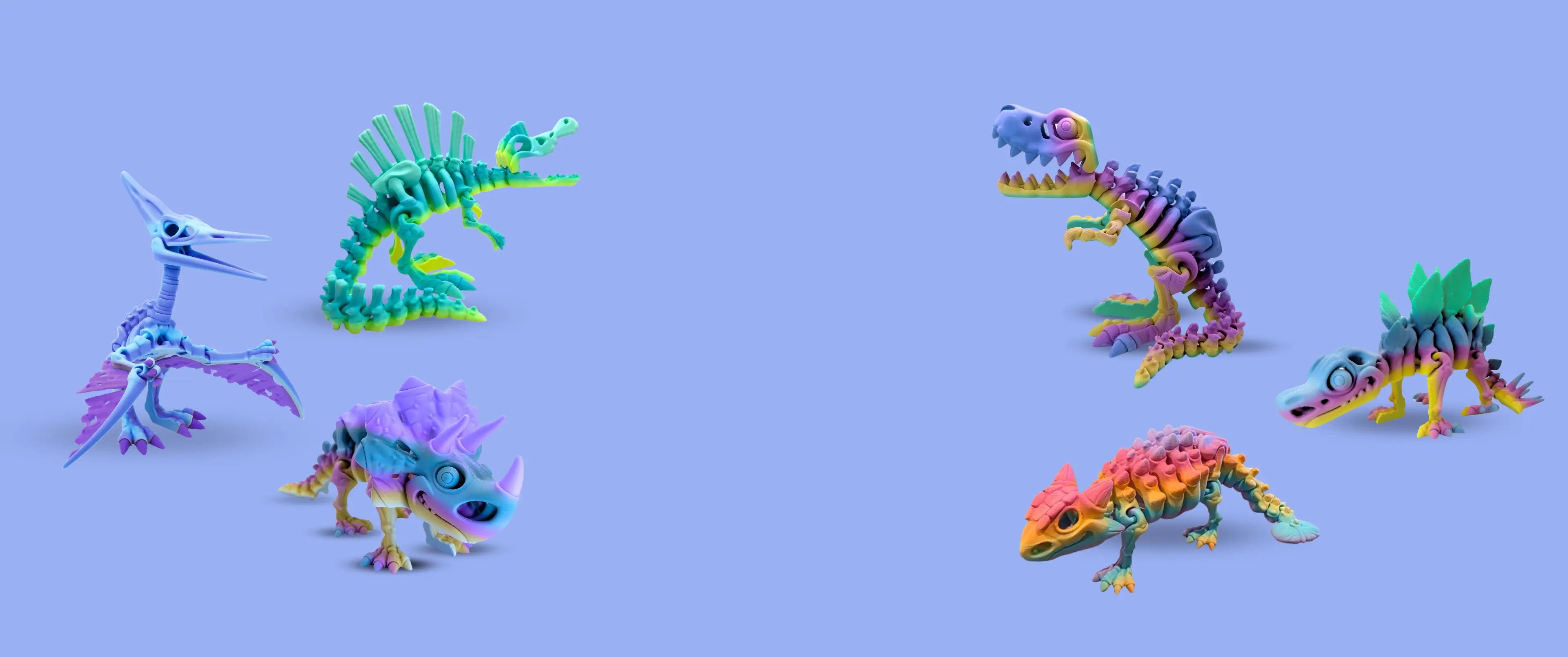 Colección de dinosaurios articulados impresos en 3D, juguetes ecológicos para niños y coleccionistas