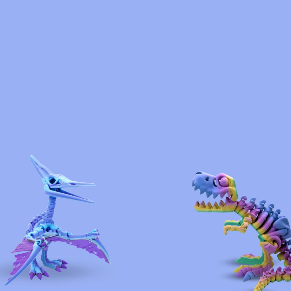 Juguetes dinosaurios articulados impresos en 3D para niños