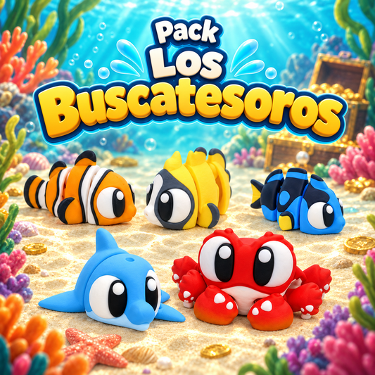Los Buscatesoros: pack Wompy Pals con Tiko, Zazu, Nori, Bruma y Duna.