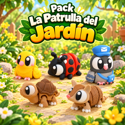 La Patrulla del Jardín: pack Wompy Pals con Trino, Tulia, Carta, Toto y Rulo.