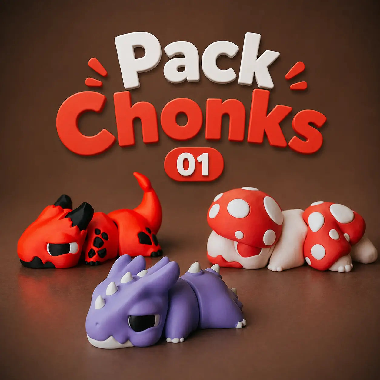 Pack figura coleccionable Chonk | Chonk Pals Wompy Pals