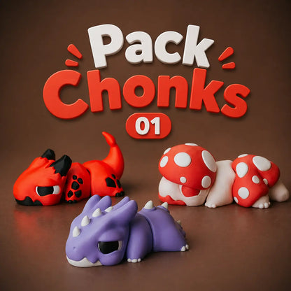 Pack figura coleccionable Chonk | Chonk Pals Wompy Pals