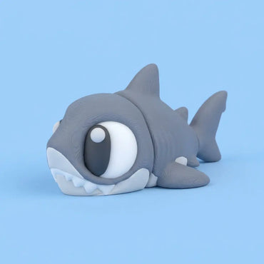 Mako el Tiburón Alegre figura articulada sostenible | Wompy Pals